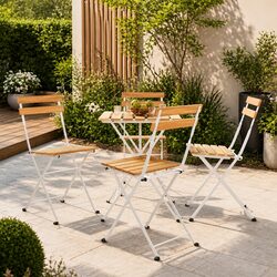 Compact and Sturdy Folding Bistro Chairs - Set of 4