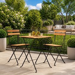 Compact Folding Bistro Chairs Set of 2 for Outdoor Spaces