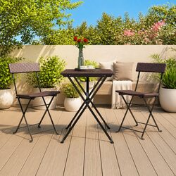 Folding Bistro Chairs Set - Outdoor Essential 2pcs