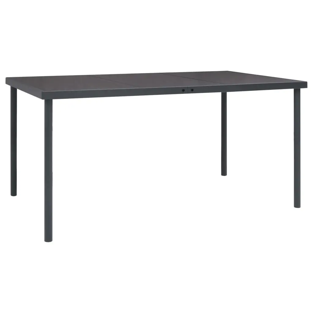 5 Piece Garden Dining Set Glass Table Black Steel Textilene Chairs Weather-Resistant for Outdoor Patio or Balcony