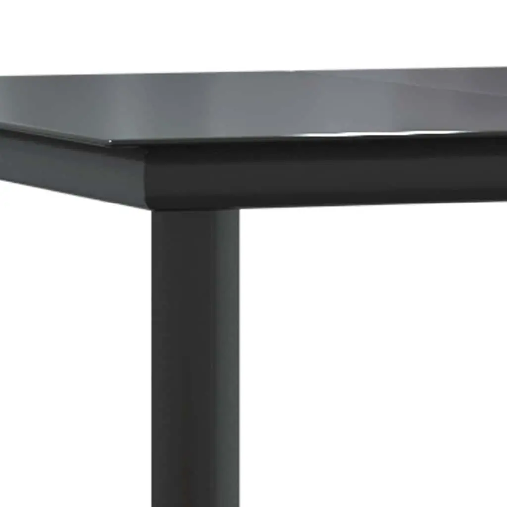Garden Dining Set 5 Piece Outdoor Furniture Black Steel Textilene Chairs Table