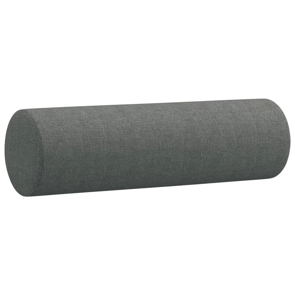 2-Seater Sofa Grey Fabric 120cm Modern Lounge Couch with Throw Pillows