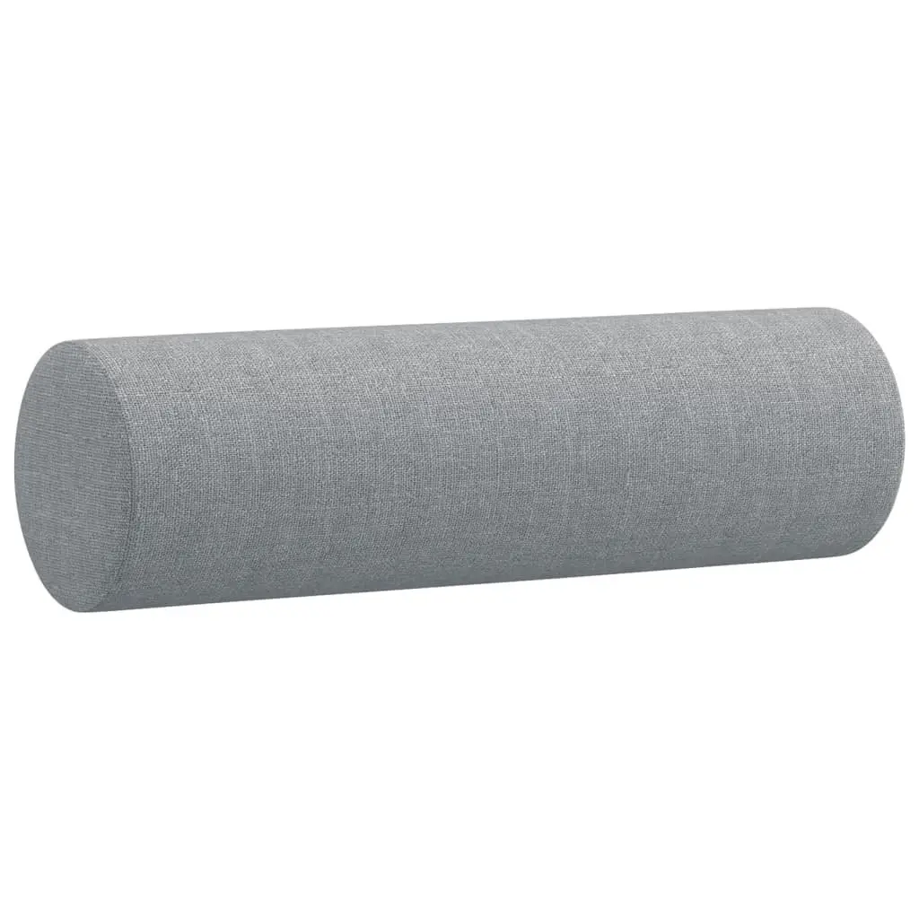 2-Seater Sofa Grey Fabric Modern Design Lounge Couch with Throw Pillows 140cm