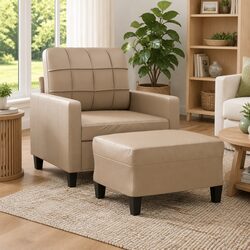 Sofa Chair with Footstool: Simple Comfort for You