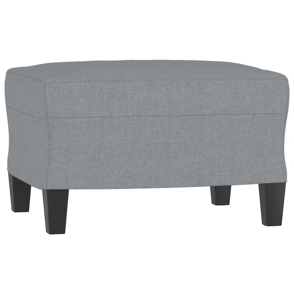 3-Seater Sofa with Footstool Grey Living Room Furniture Lounge Seat 180cm
