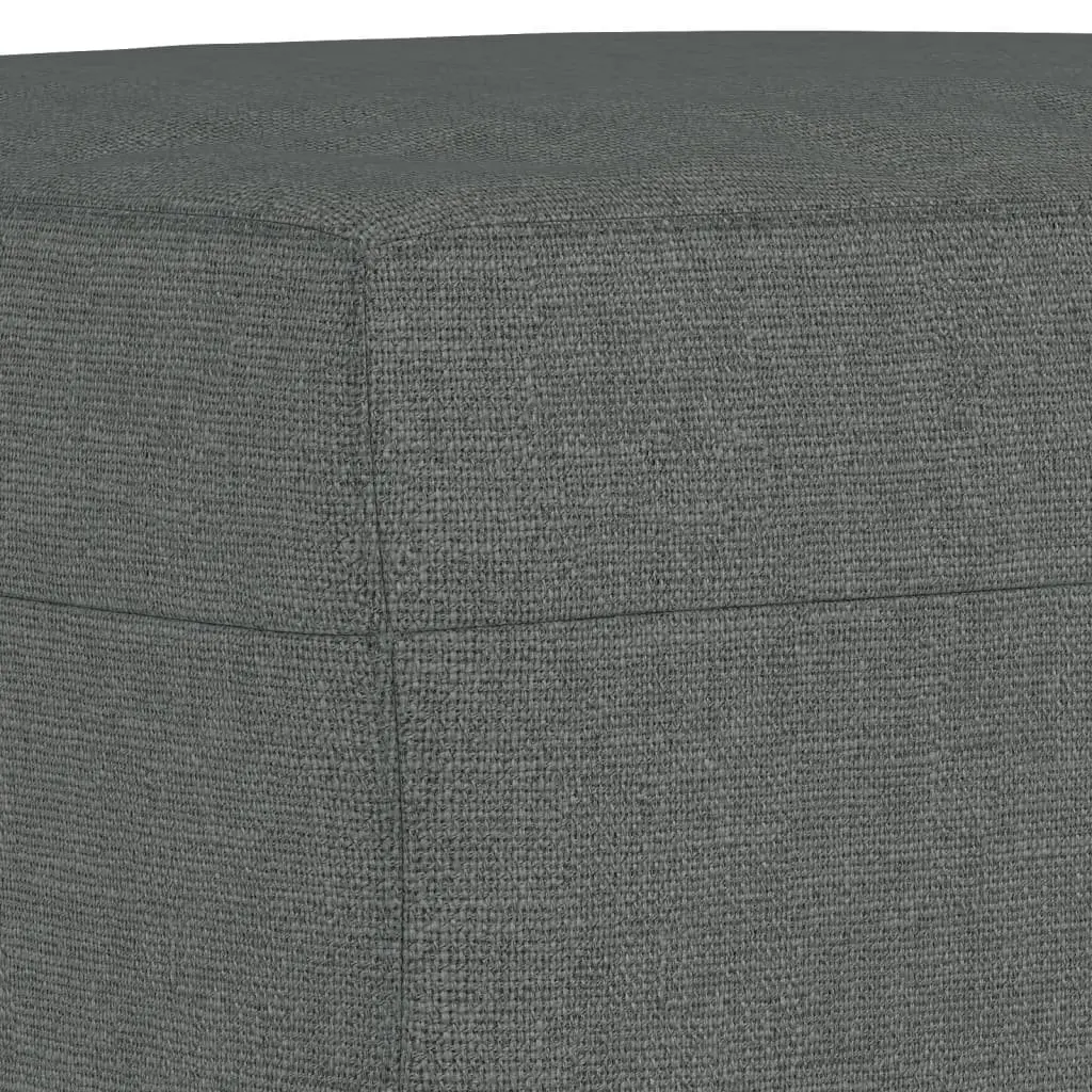 4 Piece Sofa Set Dark Grey Fabric Thickly Padded Seating Footstool