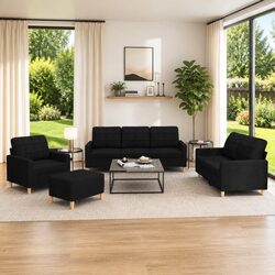 4 Piece Sofa Set with Cushions – Quality and Style