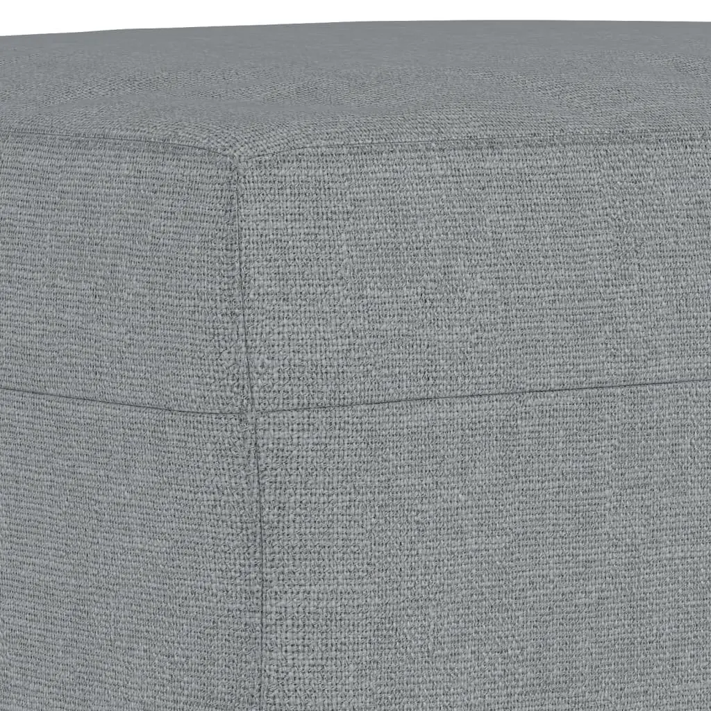 4 Piece Sofa Set Grey Fabric Lounge Suite with Pillows Ottoman Footstool