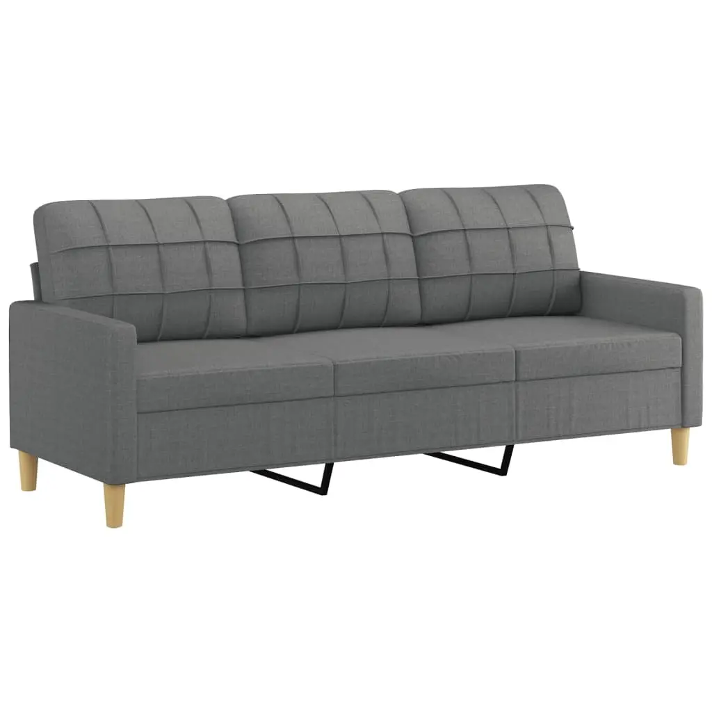 2 Piece Sofa Set Grey Fabric Living Room Seating Lounge Suite Couch Armchair