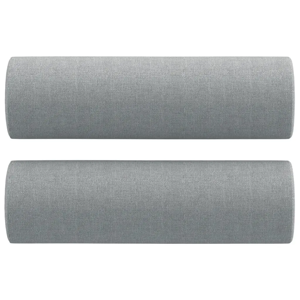 Sofa Set Grey Fabric 2 Piece Durable Lounge Suite Couch with Pillows