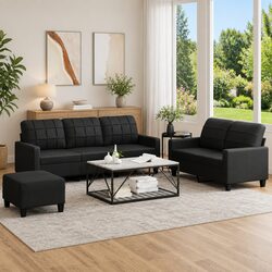 Discover a Comfortable 3 Piece Sofa Set with Footstool
