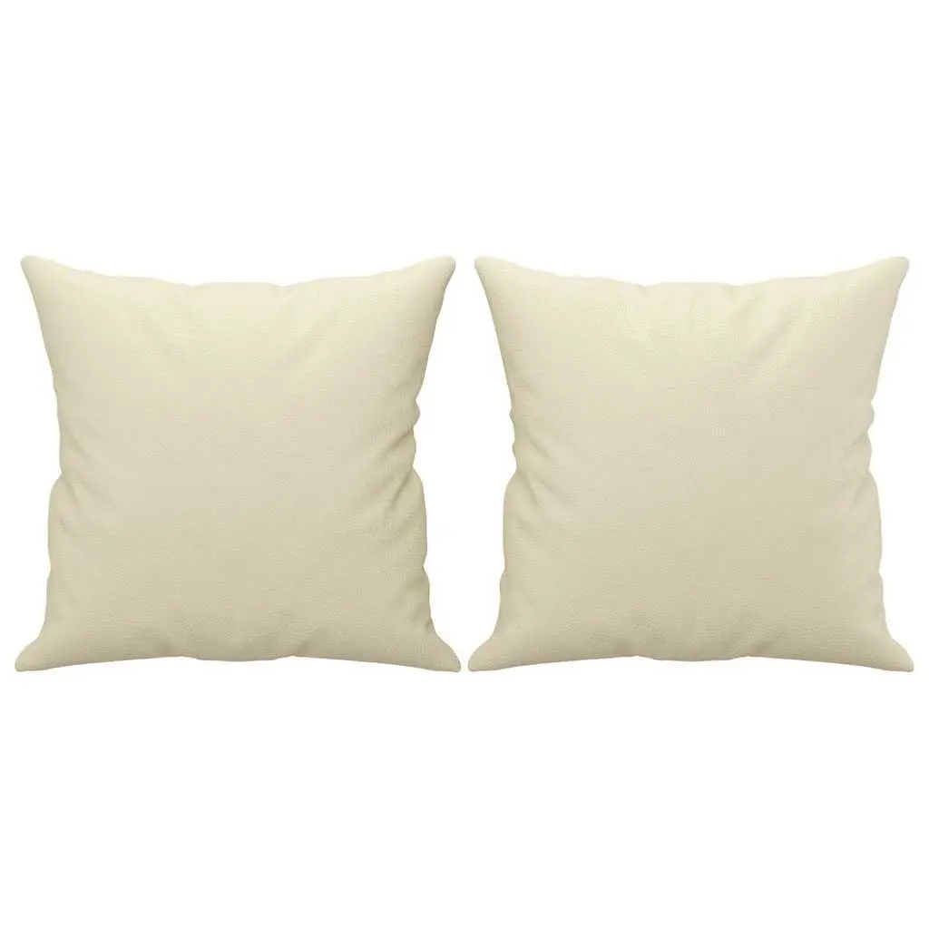 2 Piece Sofa Set Cream Faux Leather Durable Stain Resistant Lounge Suite Couch