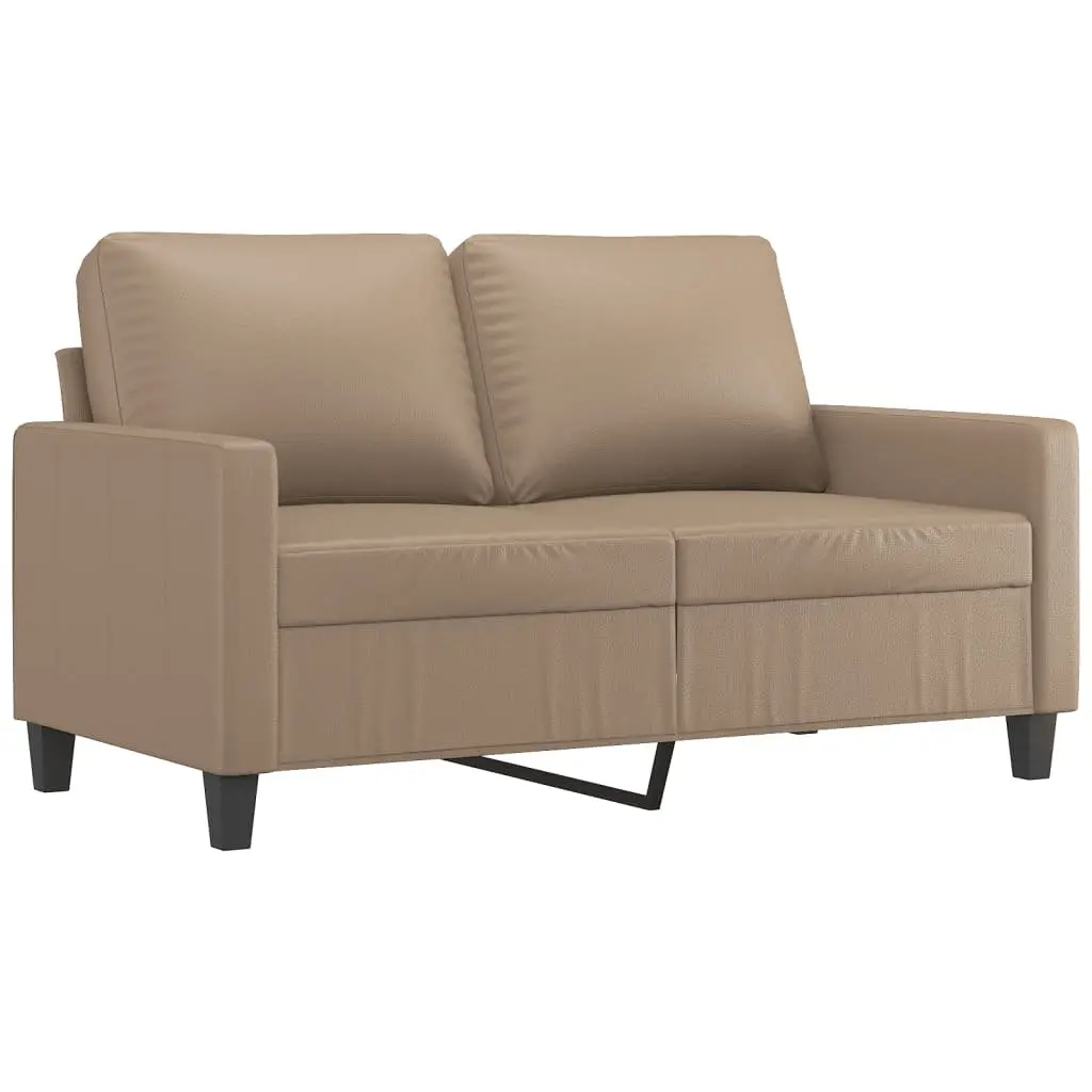 3 Piece Sofa Set Living Room Furniture Brown Faux Leather Sectional Couch