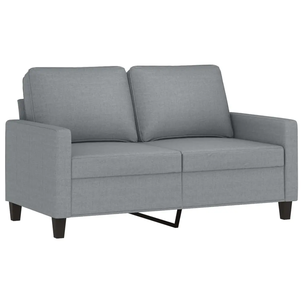 Grey Fabric Sofa Set 2 Piece Suite with Cushions Living Room Seating