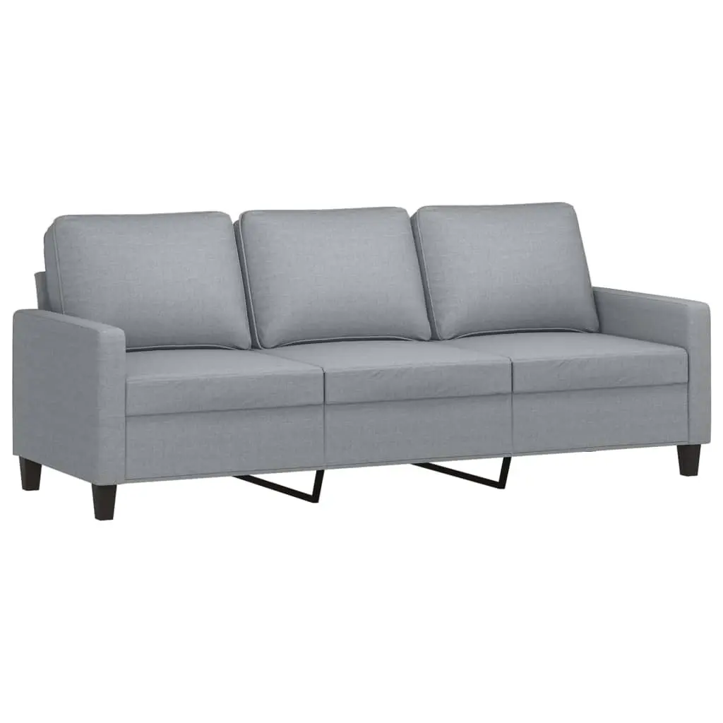 Grey Fabric Sofa Set 2 Piece Lounge Suite Cushions Living Room Seating