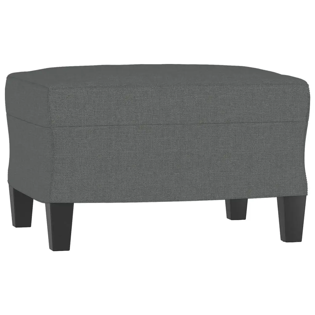 3 Piece Sofa Set with Footstool Grey Fabric Lounge Suite Living Room Furniture