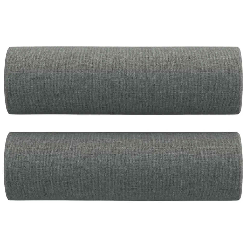 4 Piece Sofa Set Grey Fabric with Pillows Footstool Living Room Lounge Suite