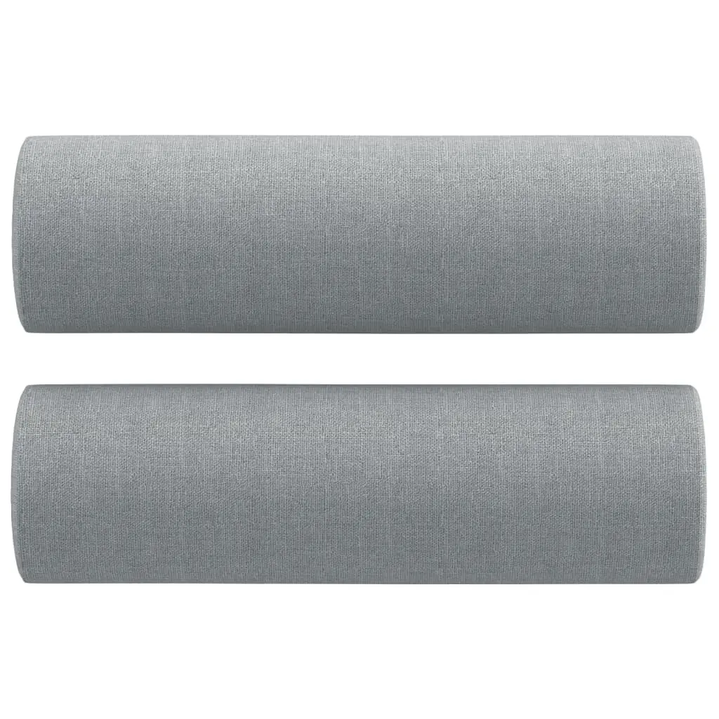 Sofa Set Grey Fabric 2 Piece Lounge Suite with Pillows