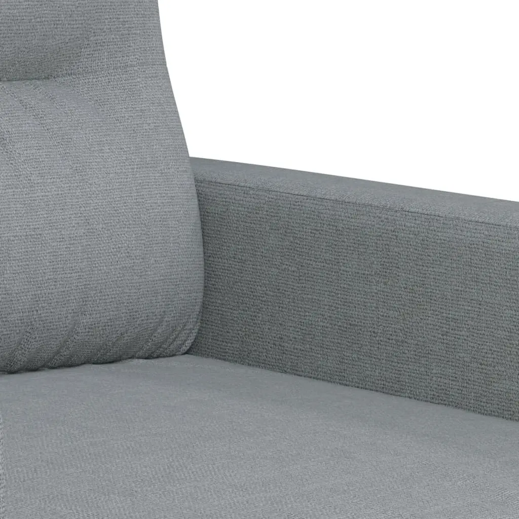 Sofa Set Grey Fabric 2 Piece Lounge Suite with Pillows