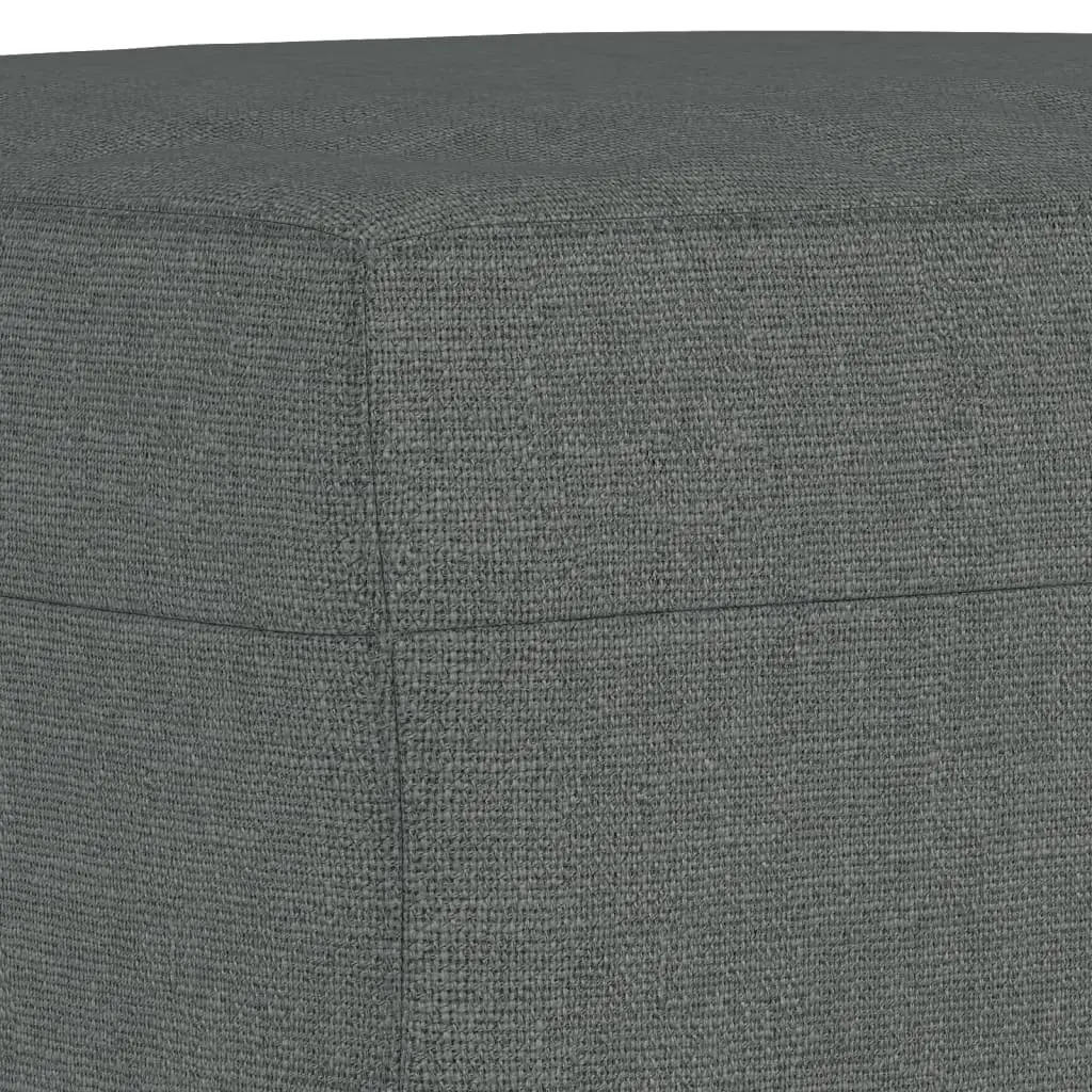 3 Piece Sofa Set Grey Fabric Lounge Couch with Pillows Footstool Living Room