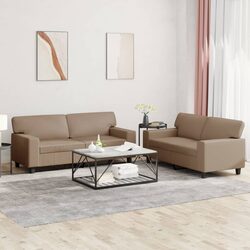 Brown 2-Piece Sofa Set for Relaxation
