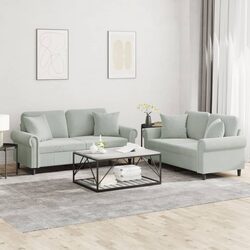 Grey Velvet Sofa Set - Chic & Comfortable Lounge Solution