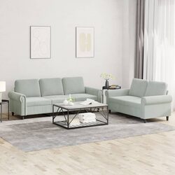 2 Piece Sofa Set in Grey