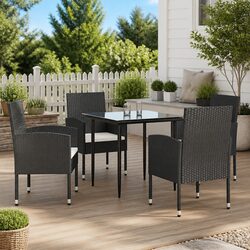 Compact and Stylish 5-Piece Dining Set for Gardens