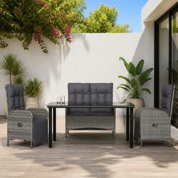 4 Piece Garden Dining Set for Outdoor Enjoyment