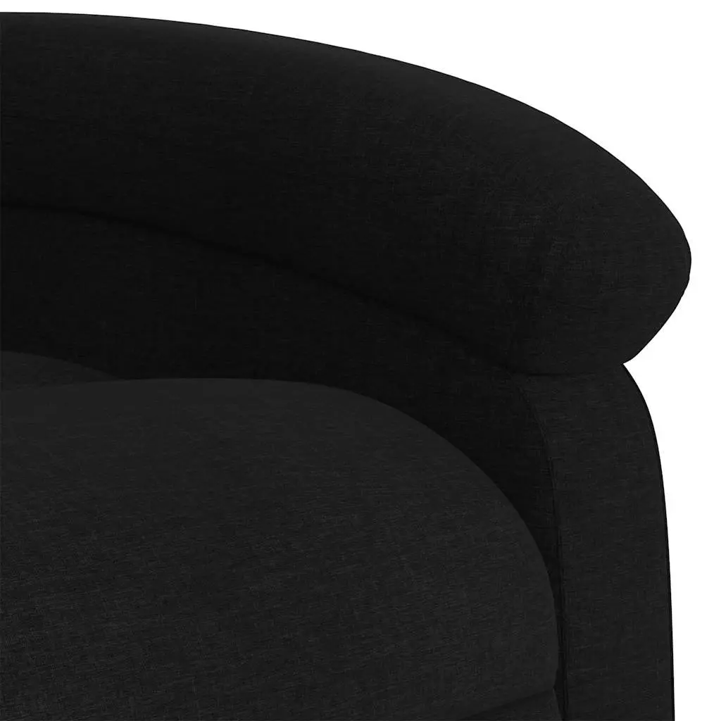 Electric Massage Recliner Chair Black Fabric Power Lift with Manual Reclining and Vibration Massage