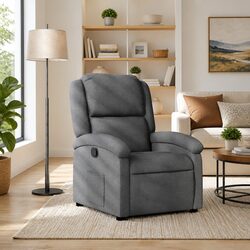 Dark Grey Manual Recliner Chair – Short and Sweet