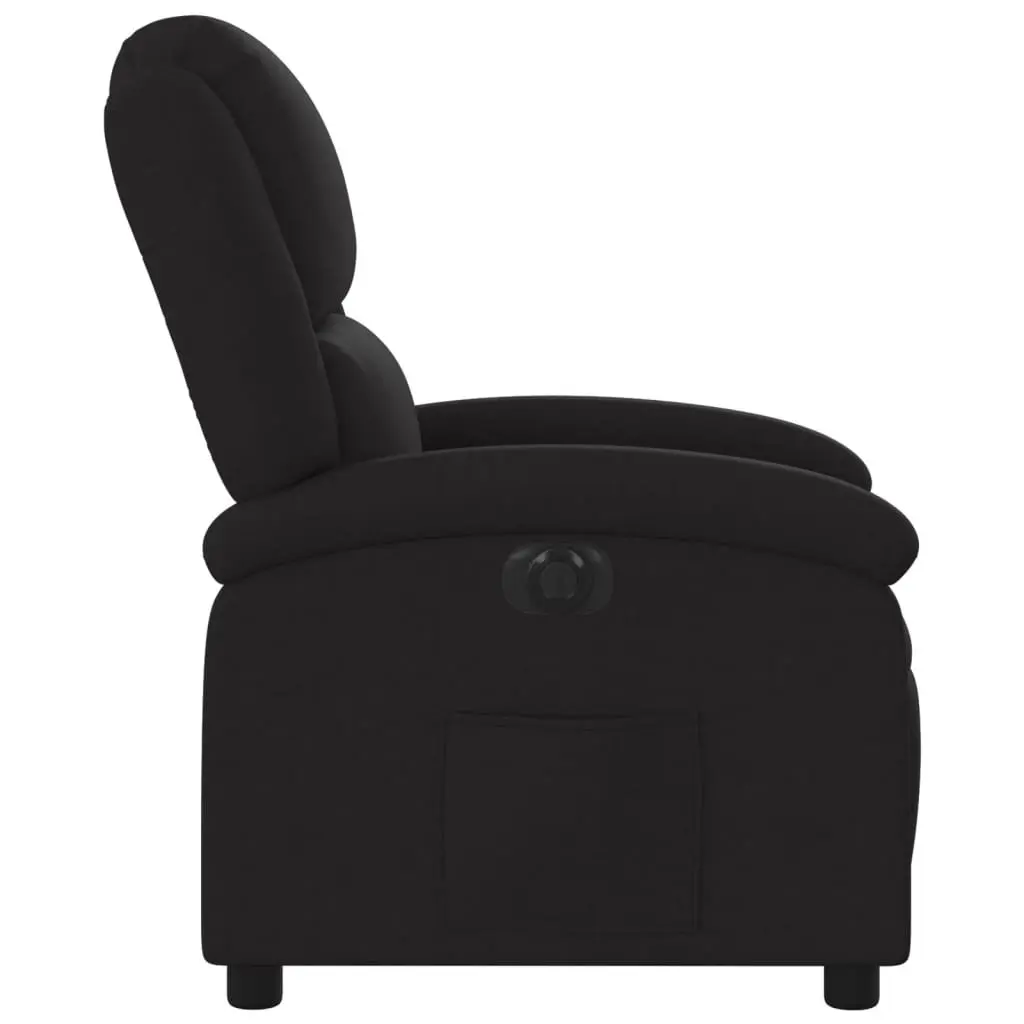 Electric Recliner Armchair Motorized Adjustable Backrest Footrest Black Fabric