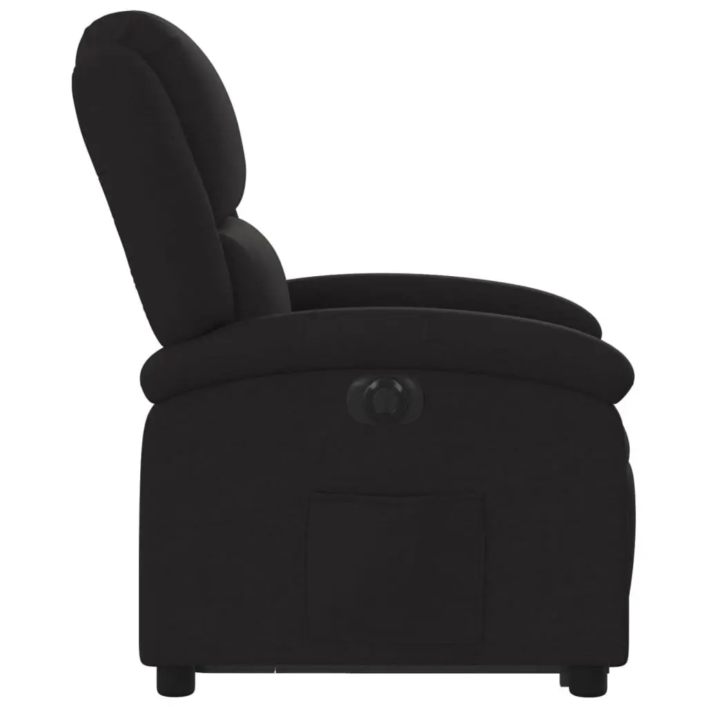 Electric Recliner Chair Black Fabric Power Lift Armchair for Elderly