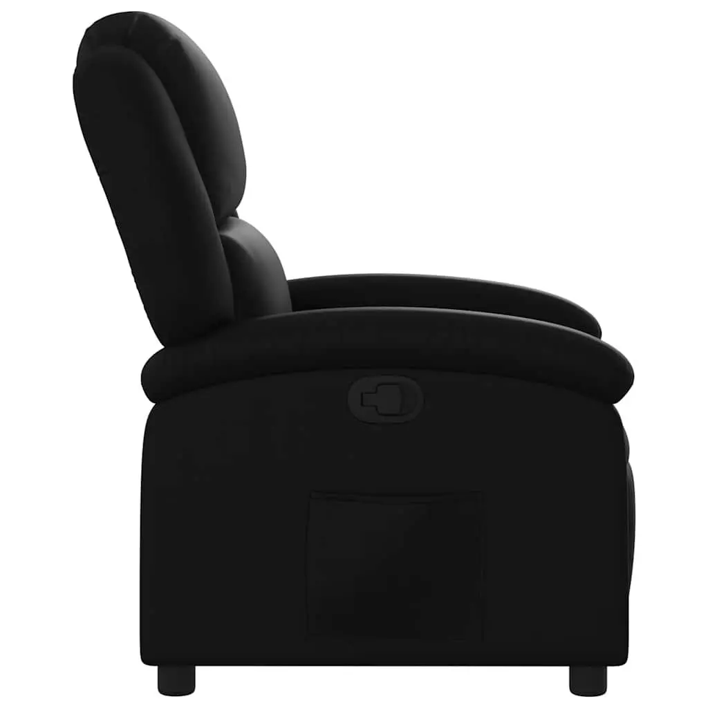 Recliner Chair Manual Reclining Armchair with Footrest Padded Black Lounge