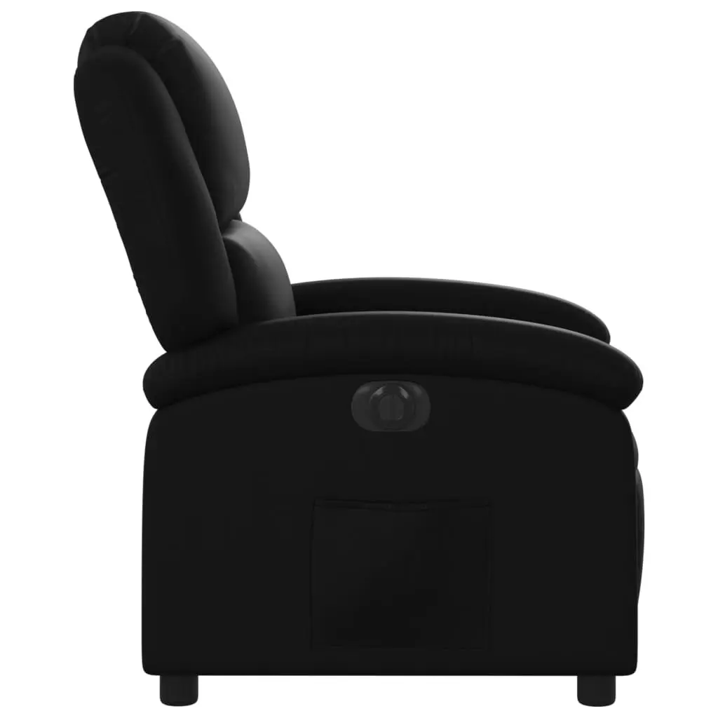 Electric Recliner Armchair Adjustable Remote Control Black Faux Leather 135 Degrees