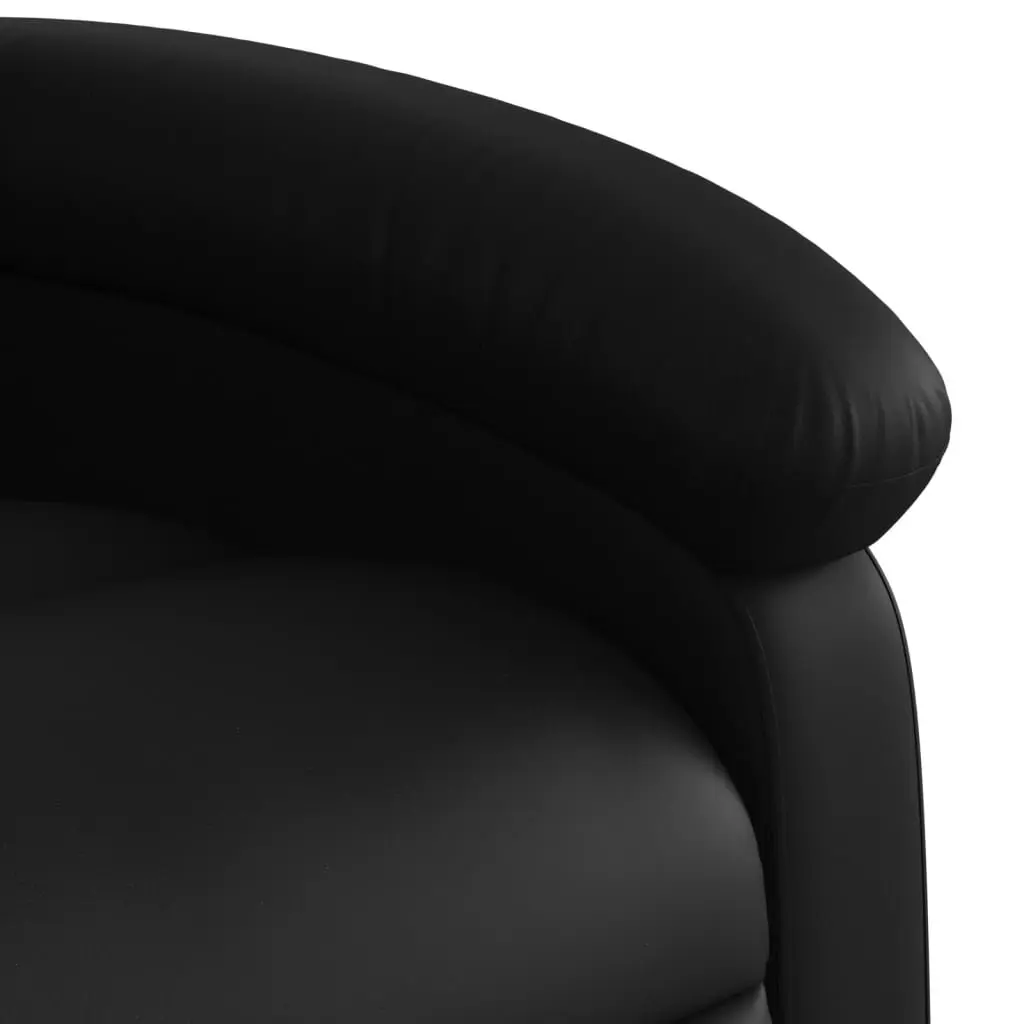 Electric Recliner Armchair Adjustable Remote Control Black Faux Leather 135 Degrees