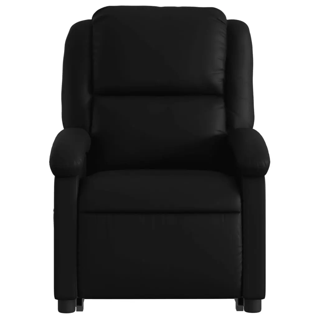 Electric Recliner Chair Faux Leather Black Power Lift Adjustable Backrest and Footrest