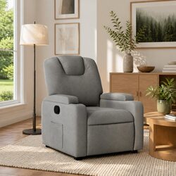 Concise and Stylish Grey Recliner Chair