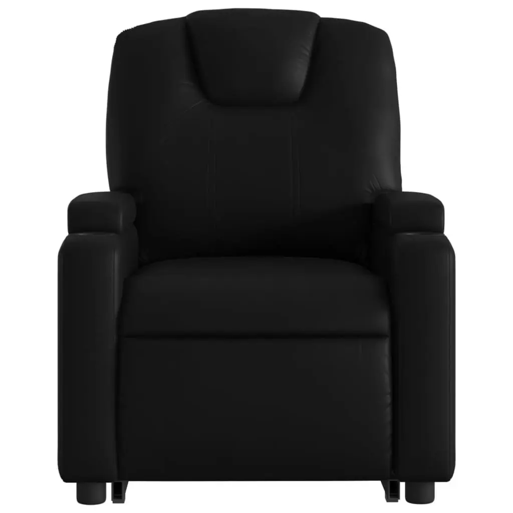 Stand Up Massage Recliner Chair Black Faux Leather Power Lift Electric Armchair