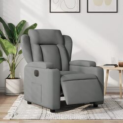 Compact Dark Grey Electric Recliner Chair for Relaxation