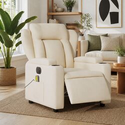 Efficient Cream Electric Massage Recliner Chair for Relaxation