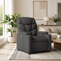 Compact Grey Recliner Armchair for Leisure