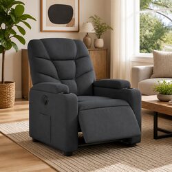 Electric Recliner Chair in Grey with Easy Controls