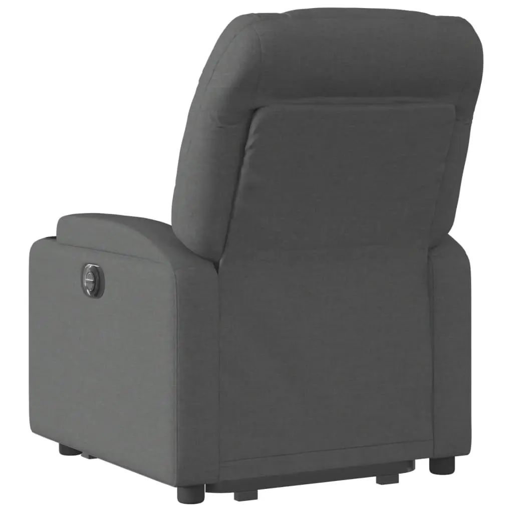 Grey Fabric Power Lift Recliner Chair
