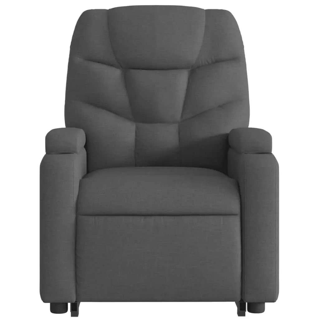 Grey Fabric Power Lift Recliner Chair