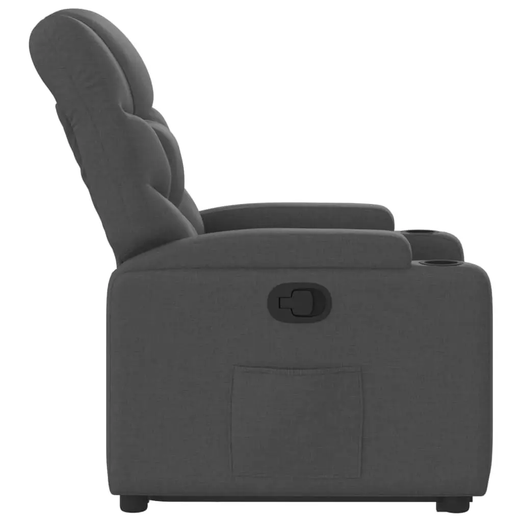 Grey Fabric Power Lift Recliner Chair