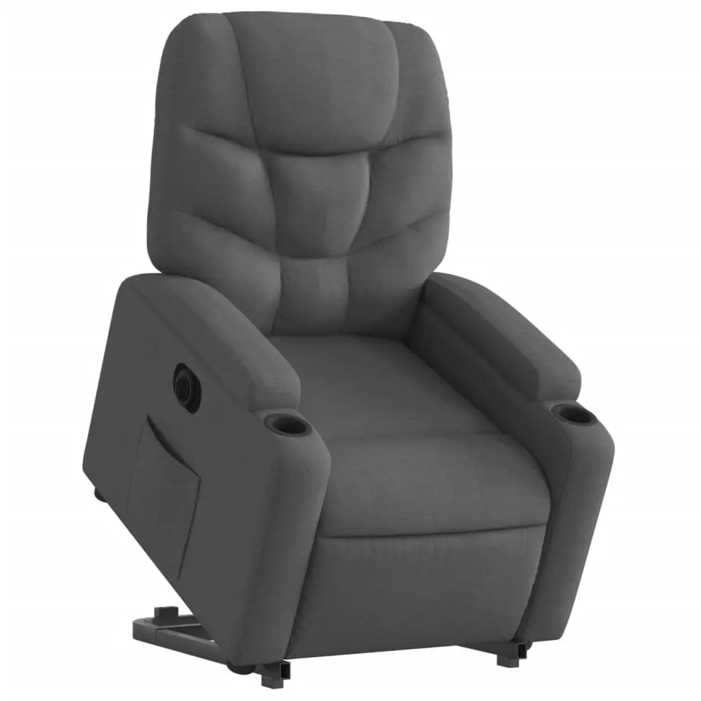 Electric Recliner Armchair Grey Power Lift Comfort