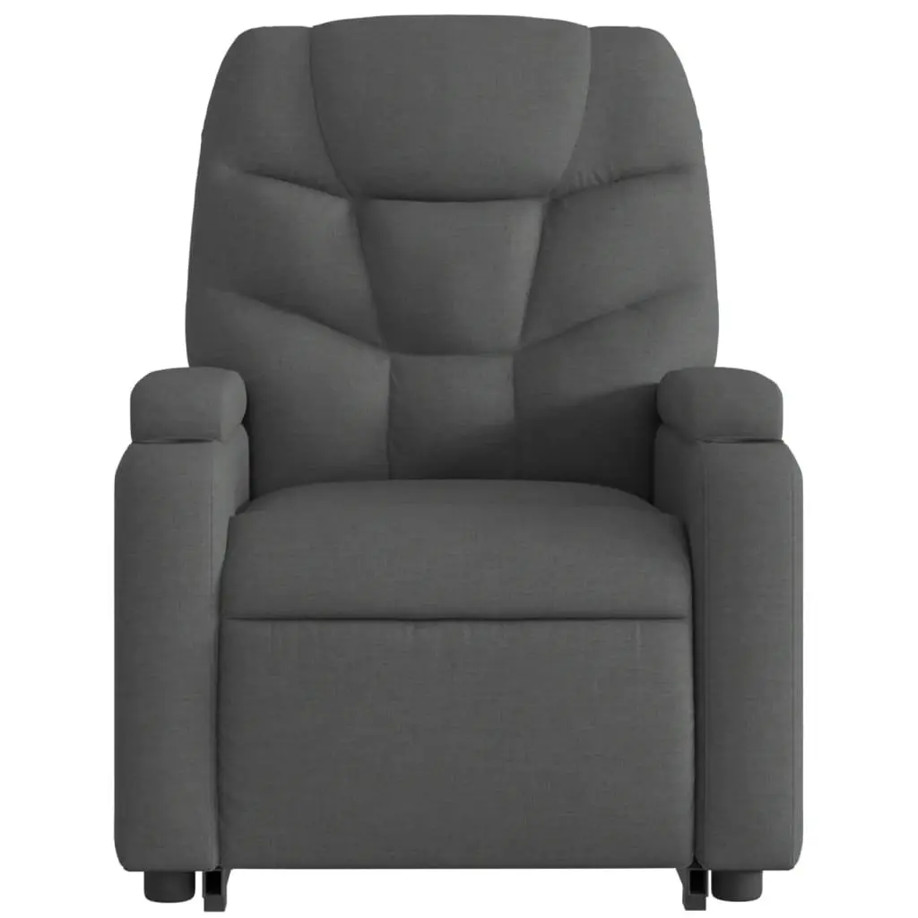 Electric Massage Recliner Chair Grey Fabric Power Lift 135 Degrees