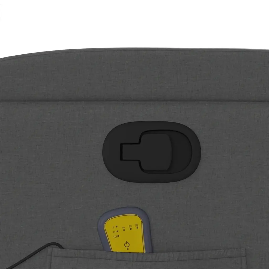 Massage Recliner Chair Grey Fabric Manual Reclining with Vibration Massage 135 Degrees
