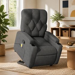 Your Go-To Grey Fabric Massage Recliner Chair